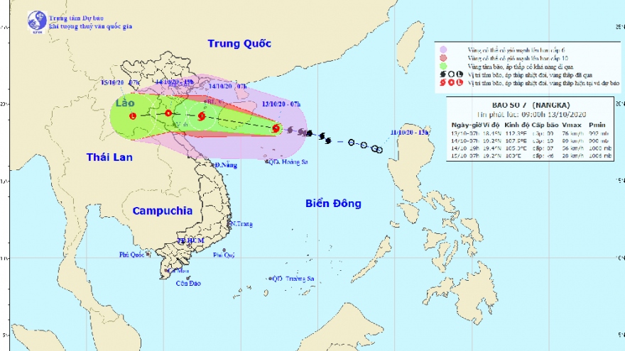 Bão số 7 giật cấp 11, cách đảo Hải Nam (Trung Quốc) khoảng 220km