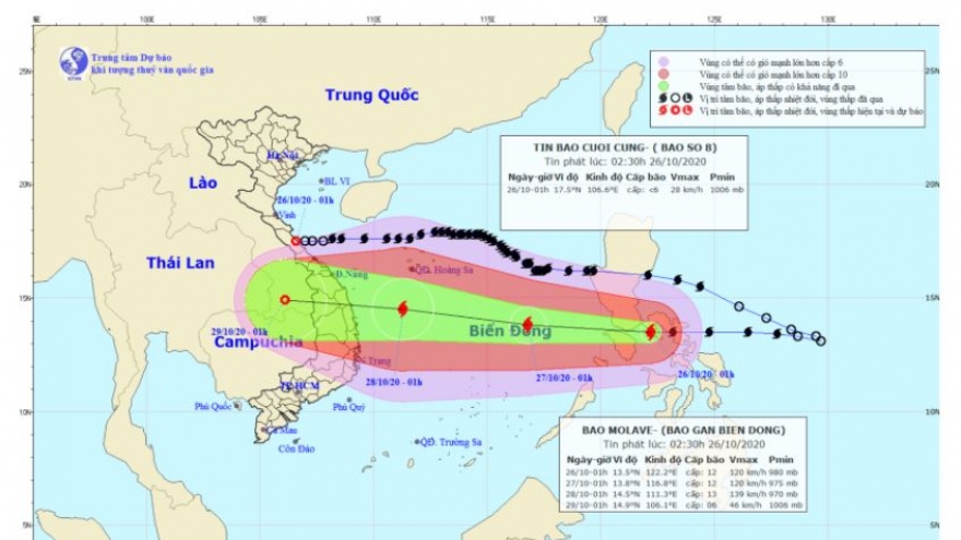 Bão số 8 suy yếu thành vùng áp thấp, Nghệ An và Quảng Trị tiếp tục có mưa