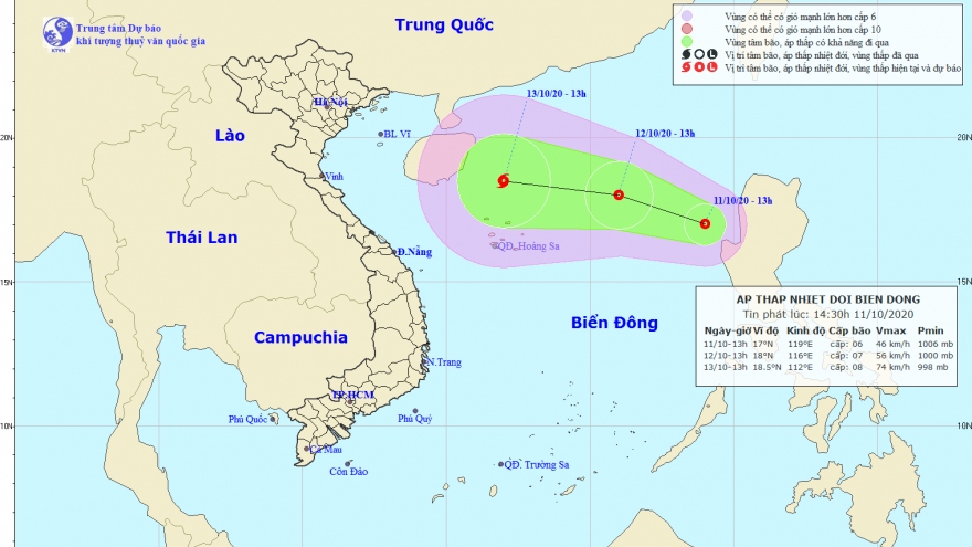 Bão số 6 vừa tan lại có áp thấp nhiệt đới mới trên Biển Đông