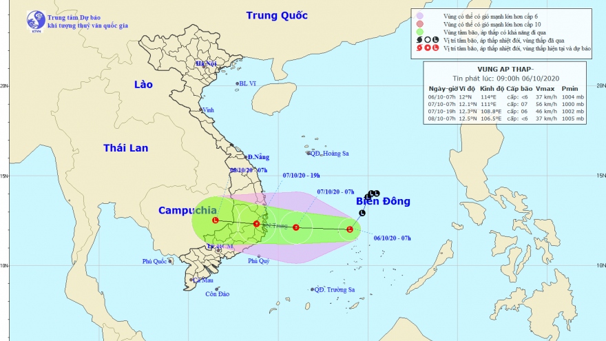 Sẵn sàng sơ tán dân để đối phó với vùng áp thấp đang mạnh lên thành ATNĐ