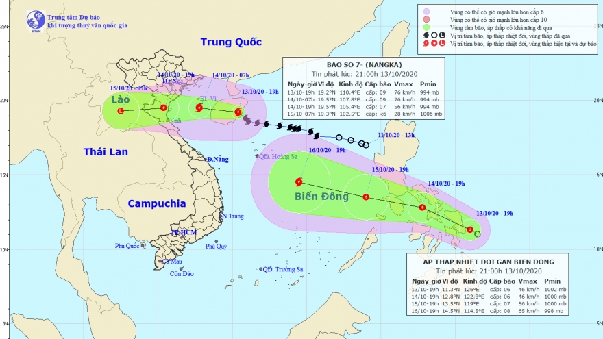 Bão số 7 giật cấp 9 ảnh hưởng đến Bắc Bộ và Bắc Trung Bộ