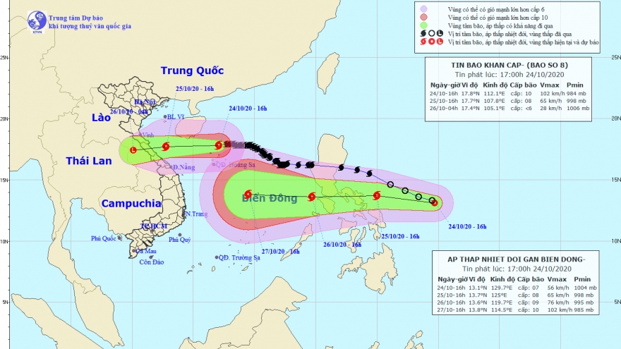 Lại xuất hiện áp thấp nhiệt đới sắp vào Biển Đông
