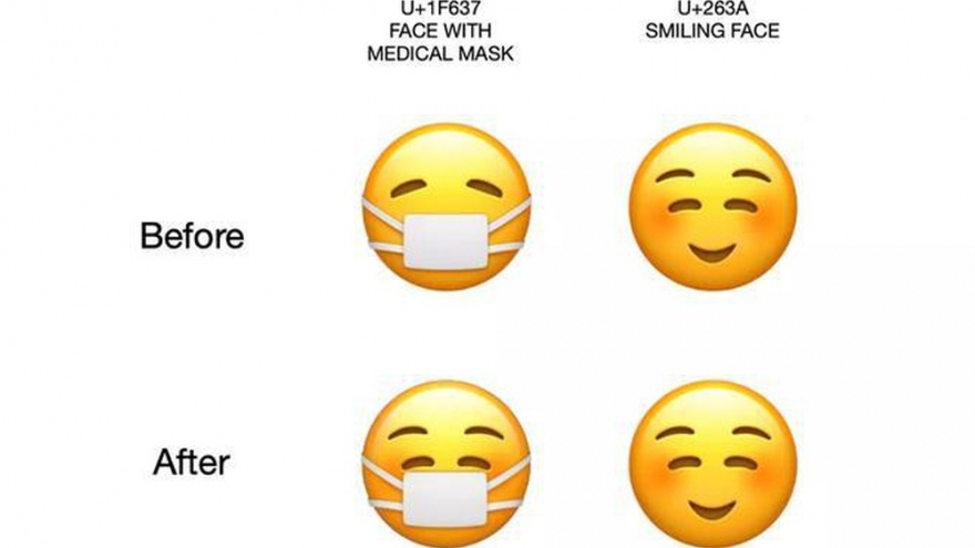 Apple sẽ ra mắt emoji đeo khẩu trang