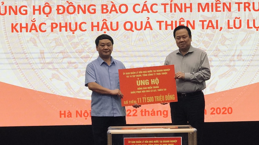 Ủy ban Quản lý vốn Nhà nước và 19 đơn vị thành viên phát động ủng hộ miền Trung