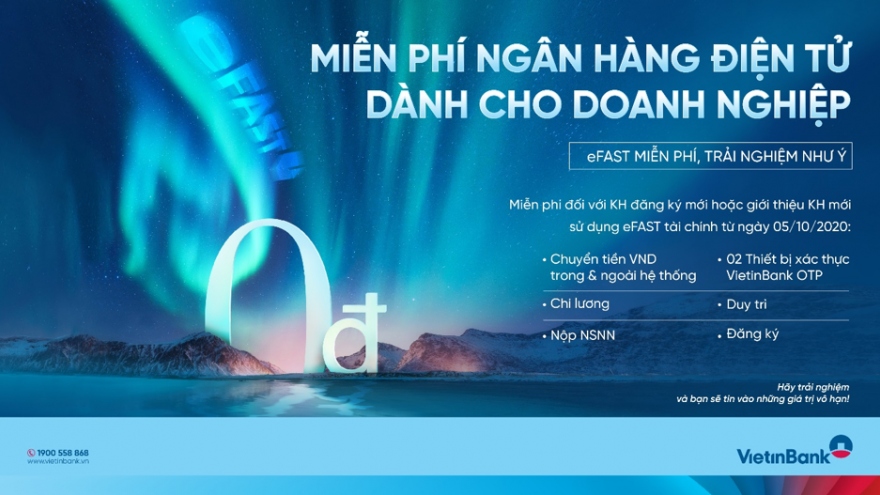 VietinBank miễn toàn bộ phí giao dịch trên ngân hàng điện tử dành cho doanh nghiệp