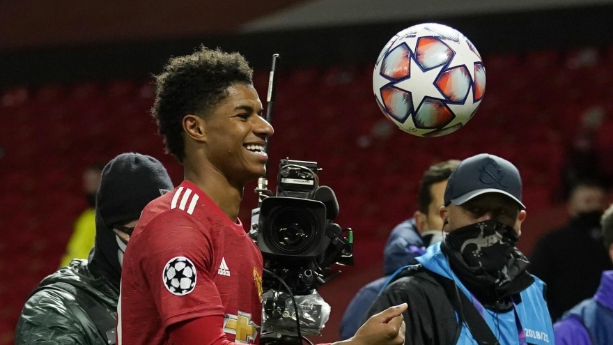 Ghi hat-trick vào lưới Leipzig, Rashford lập kỷ lục ở Champions League