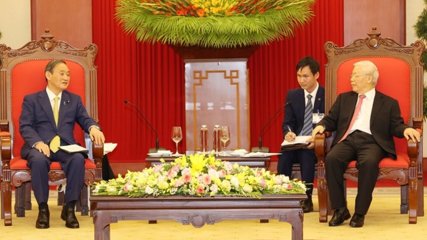 Top Vietnamese leader hosts Japanese PM