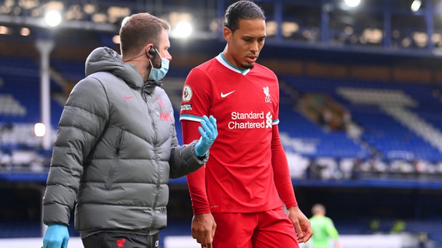 Virgil van Dijk chấn thương nặng, có thể nghỉ thi đấu 8 tháng