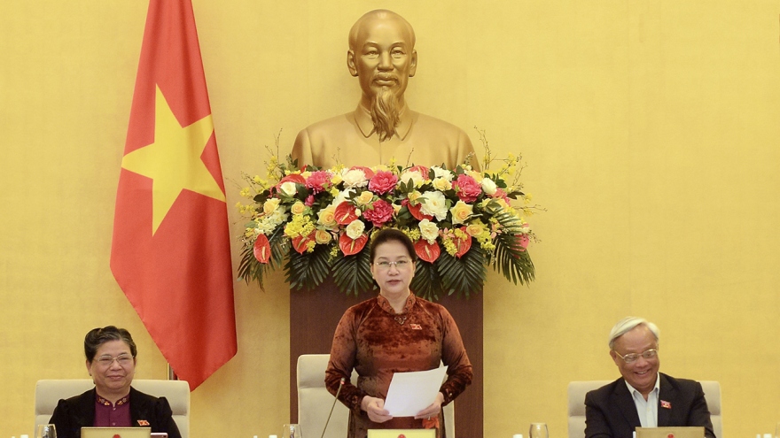 Chủ tịch Quốc hội Nguyễn Thị Kim Ngân dự khai mạc phiên họp 50 của Ủy ban TVQH