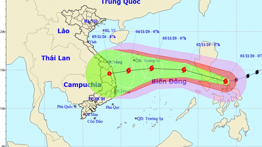 Bão Goni giảm xuống dưới cấp siêu bão khi tiến vào Biển Đông