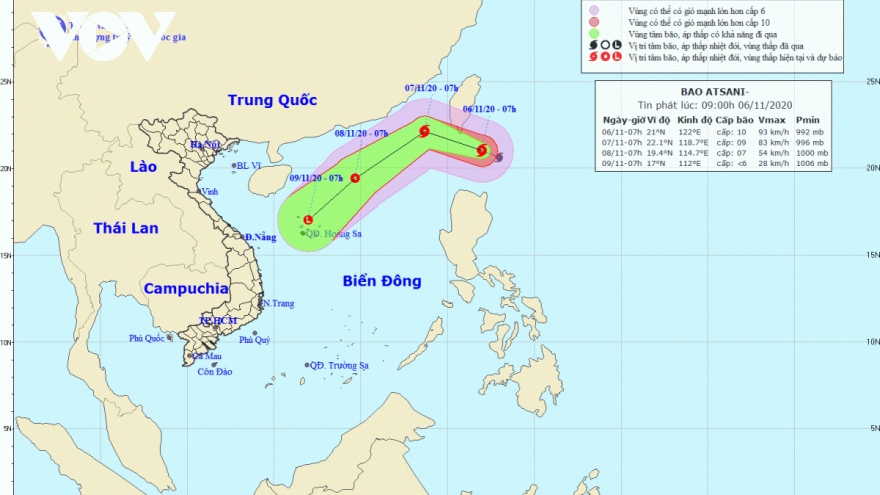 Fresh storm begins to form near East Sea