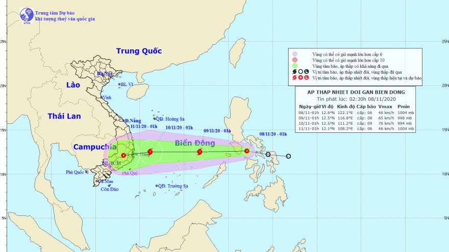 Ứng phó với áp thấp nhiệt đới gần Biển Đông