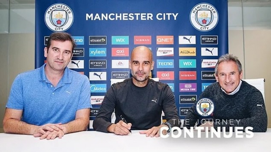 Pep Guardiola chính thức gia hạn hợp đồng với Man City đến năm 2023