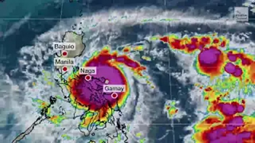 Siêu bão Goni mạnh nhất trong năm đổ bộ đất liền Philippines