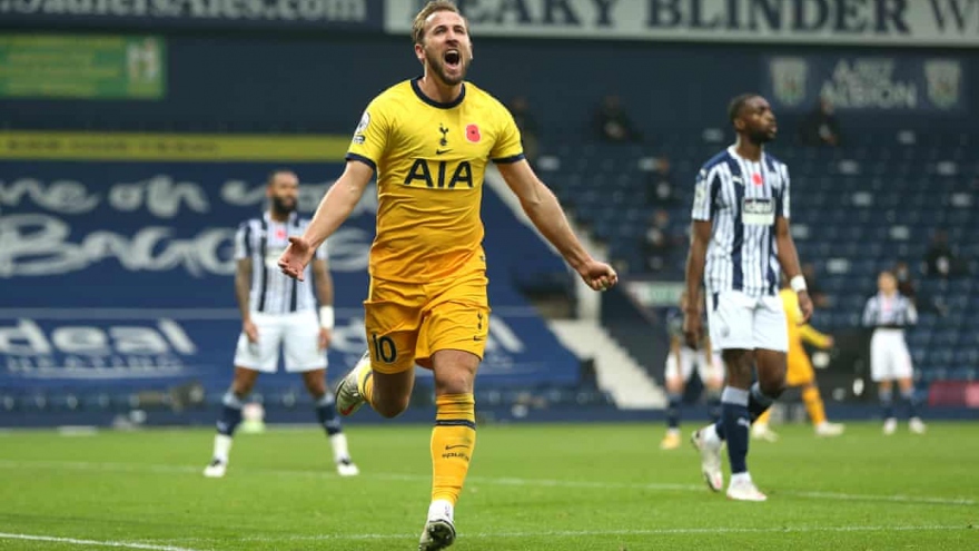 Harry Kane "bắn hạ" West Brom, Tottenham dẫn đầu Premier League