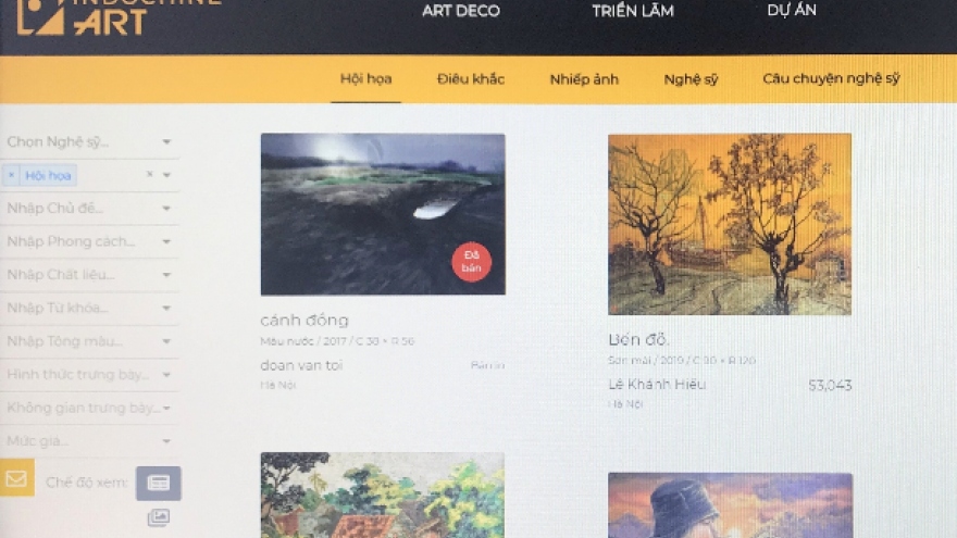 Ngồi nhà mua bán tranh