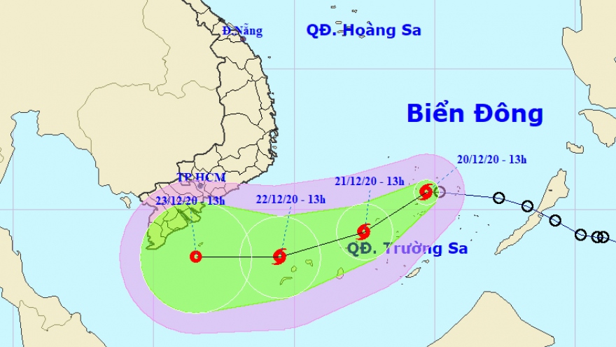 Bão số 14 hình thành trên Biển Đông