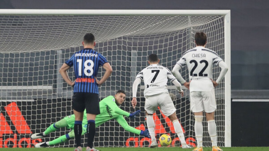 Ronaldo đá hỏng phạt đền, Juventus bị Atalanta cầm chân