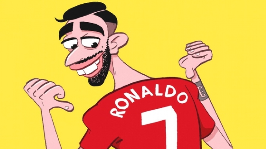 Biếm họa 24h: Bruno Fernandes trở thành "Ronaldo mới" của MU
