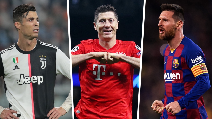 Ronaldo, Messi tranh giải The Best với Lewandowski