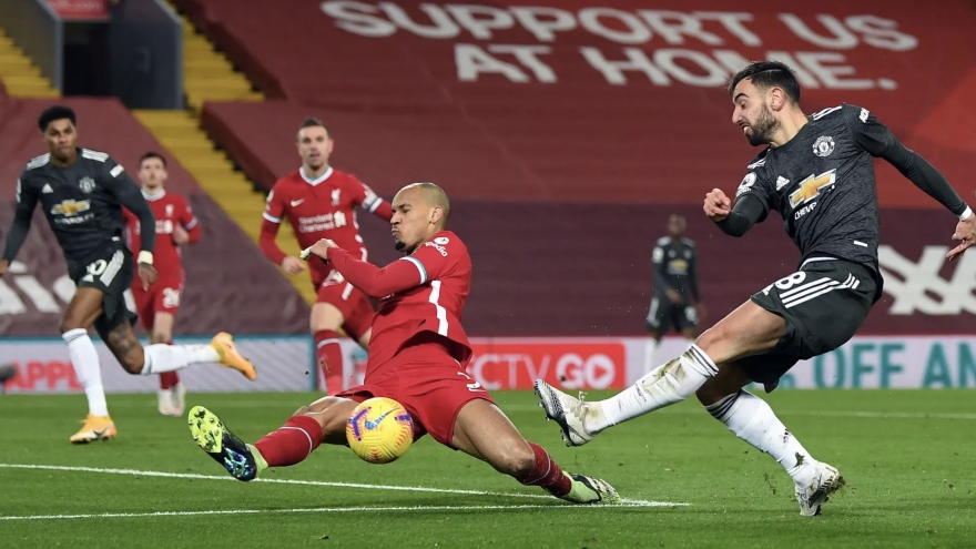 Cầm hòa Liverpool tại Anfield, MU vững ngôi đầu Ngoại hạng Anh sau vòng 19