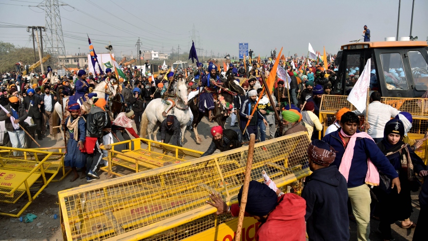 Ấn Độ bắt giữ 200 người gây rối trong cuộc biểu tình của nông dân