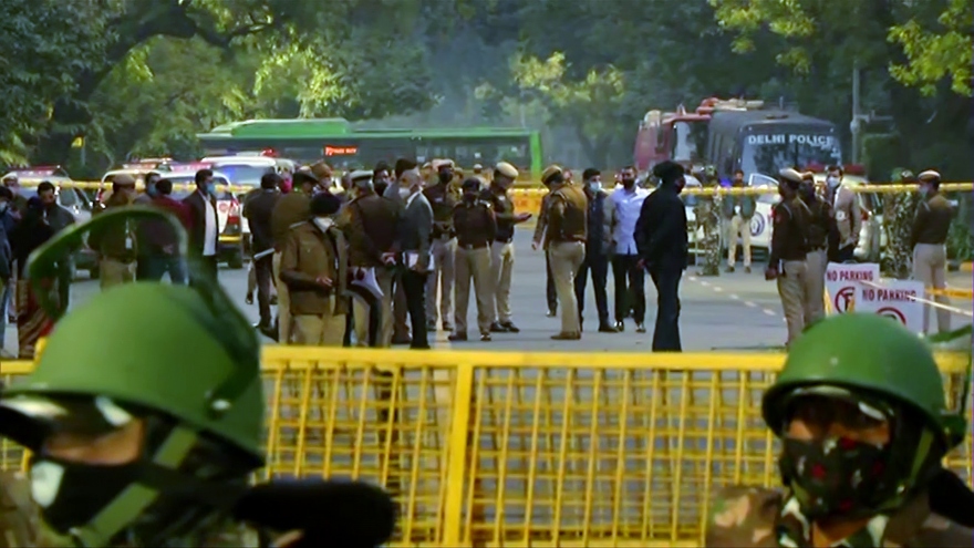 Bom nổ gần Đại sứ quán Israel ở thủ đô New Delhi (Ấn Độ)