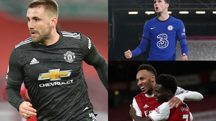 Đội hình hay nhất vòng 19 Premier League: Luke Shaw khiến MU “mát mặt”