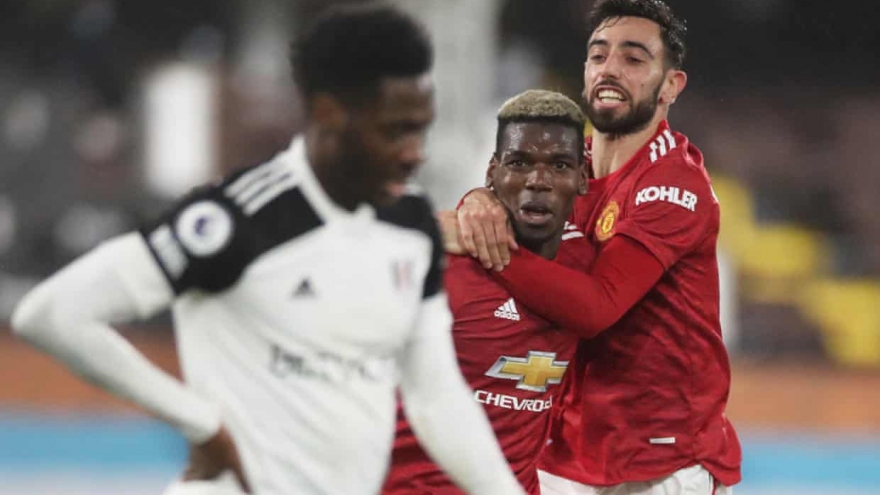 Edinson Cavani và Paul Pogba tỏa sáng, MU lội ngược dòng thắng Fulham