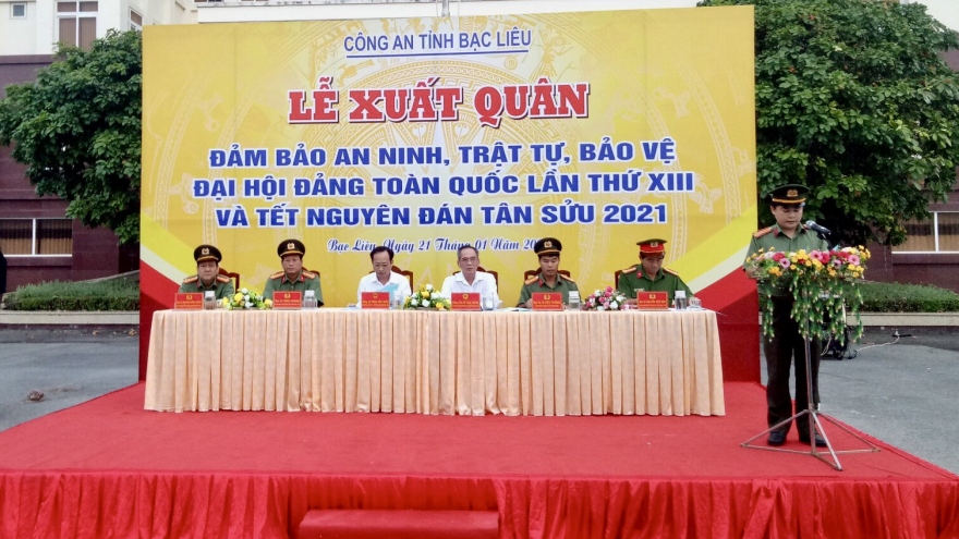 Công an Bạc Liêu xuất quân bảo đảm an ninh trật tự