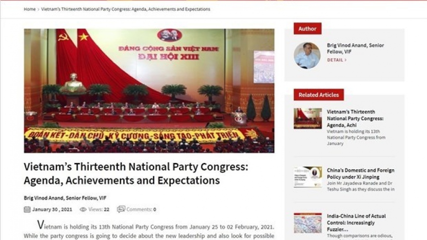 Indian researcher highlights Vietnam’s achievement under Party leadership