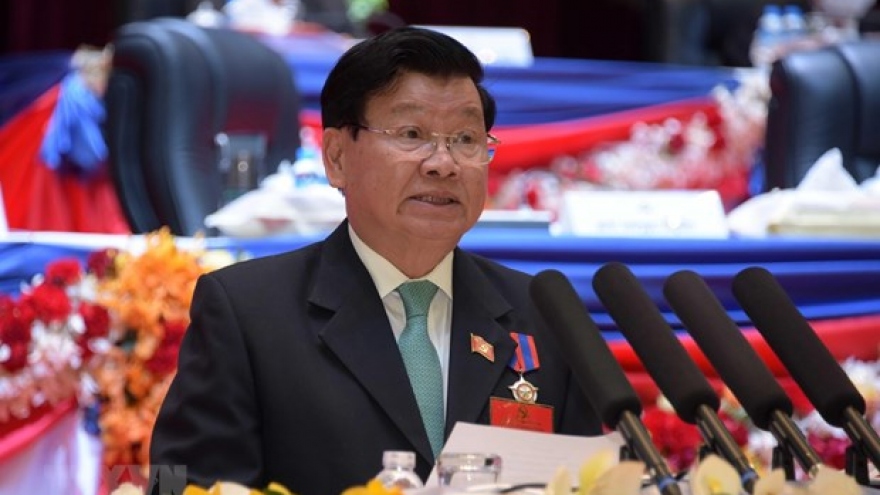 Top leader extends congratulations to newly-elected general secretary of Lao Party