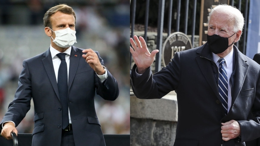 Tổng thống Pháp Macron điện đàm với tân Tổng thống Mỹ Biden