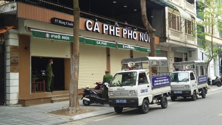 Xử lý các quán cà phê ở Hà Nội vi phạm quy định phòng chống dịch Covid-19