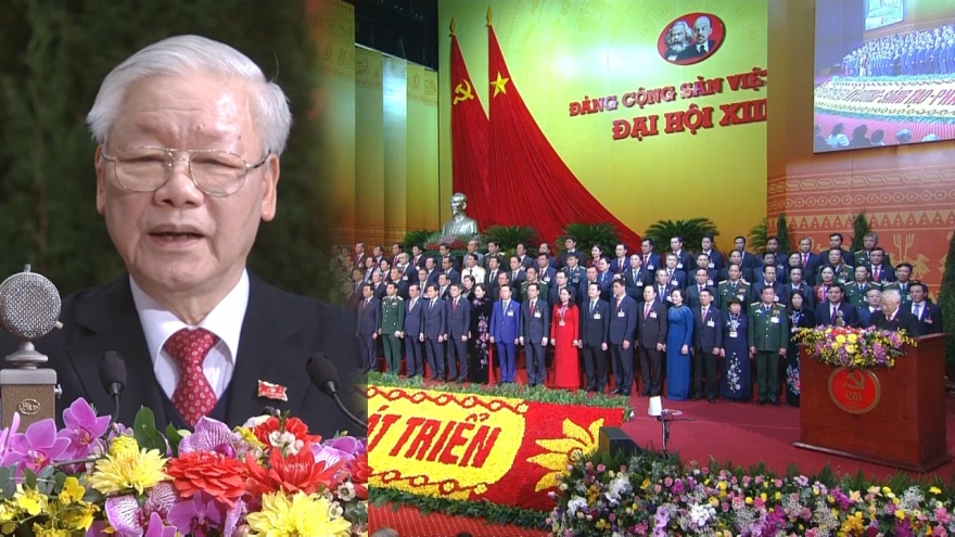 Tổng Bí thư Nguyễn Phú Trọng phát biểu ra mắt Ban Chấp hành Trung ương Đảng khóa XIII