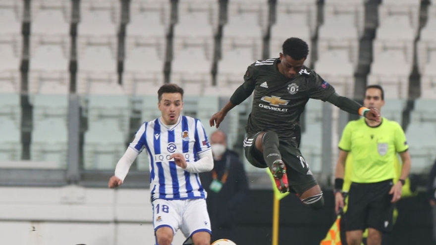 Amad Diallo có thống kê ấn tượng ở trận Sociedad 0-4 MU
