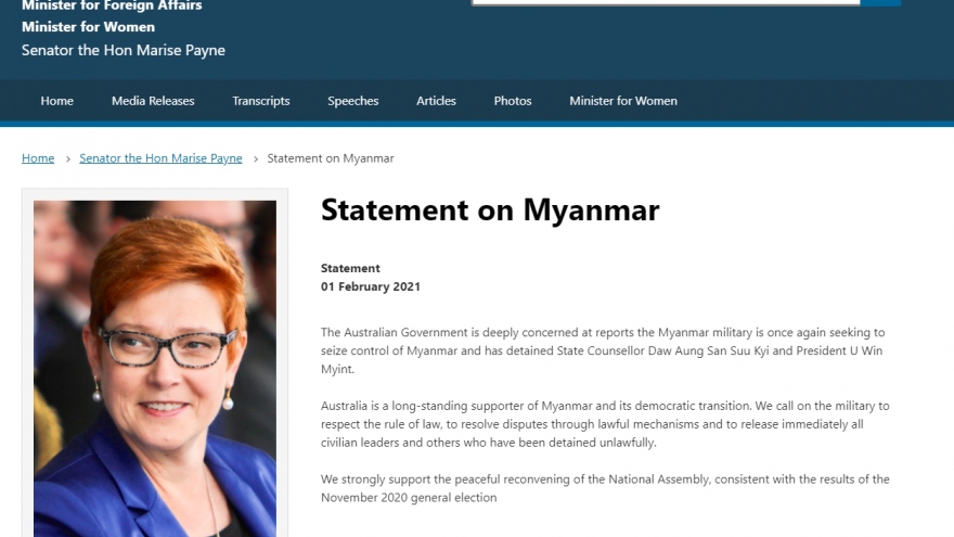 Australia và New Zealand phản ứng trước tình hình ở Myanmar