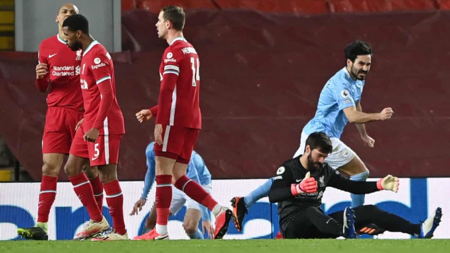 Chấm điểm Liverpool 1-4 Man City: "Thảm họa" Alisson, bất ngờ Gundogan