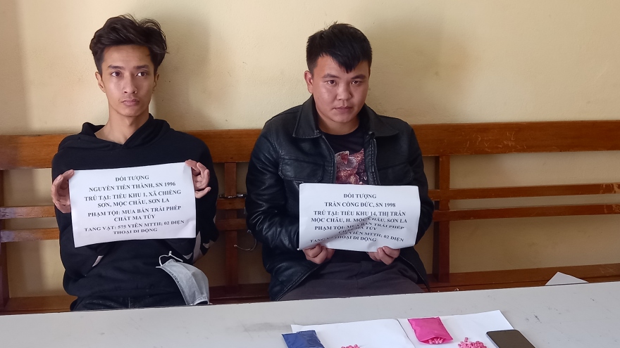 Bộ đội Biên phòng Sơn La bắt giữ các đối tượng mua bán trái phép chất ma túy