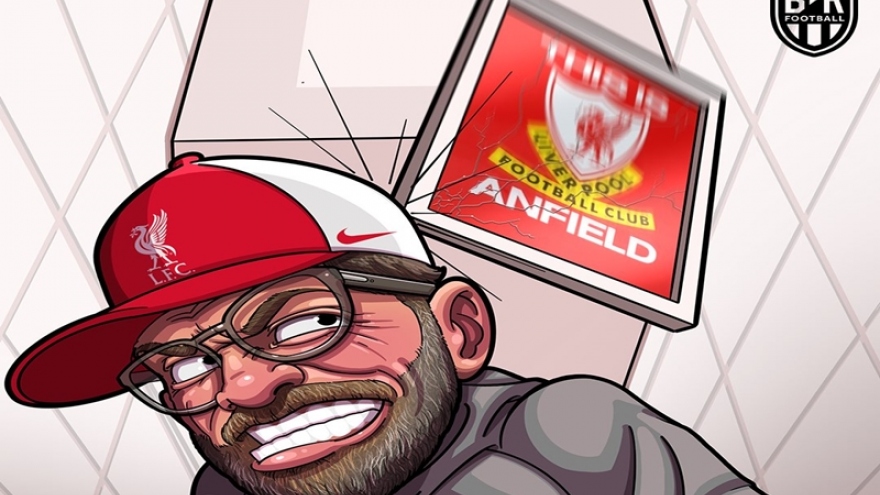 Biếm họa 24h: "Thánh địa" Anfield hóa thành "tử địa" của Liverpool