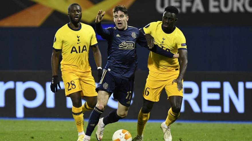 Thua sốc Dinamo Zagreb, Tottenham dừng bước ở Europa League