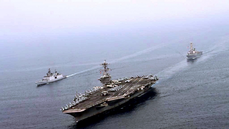 Ấn Độ và Mỹ diễn tập hải quân tại Ấn Độ Dương