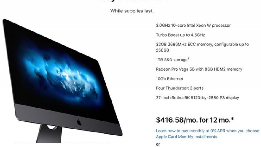 Apple ngừng sản xuất iMac Pro 2017