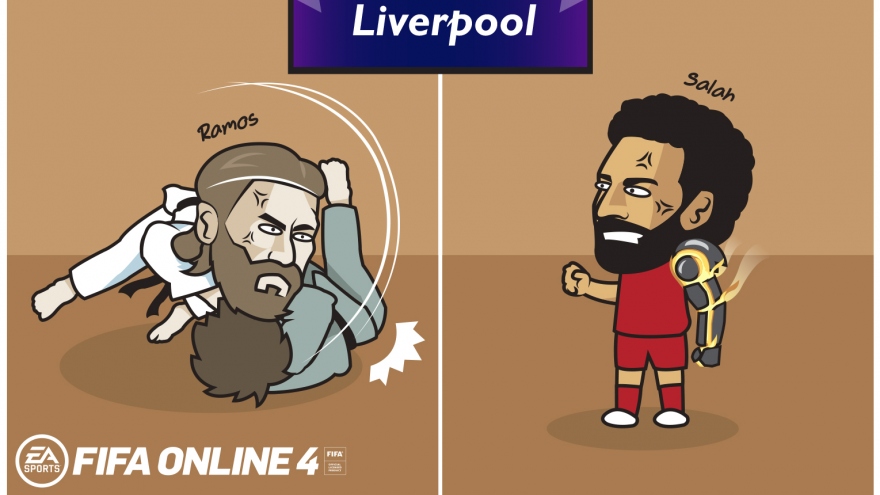 Biếm họa 24h: Salah đã chuẩn bị “một cánh tay đẹp” để đấu Ramos