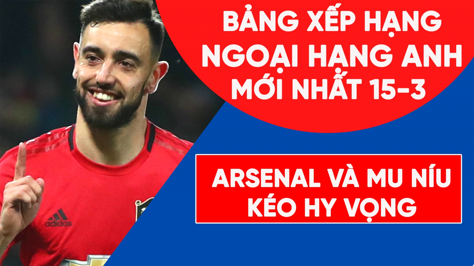 Bảng xếp hạng Ngoại hạng Anh mới nhất: MU và Arsenal níu kéo hy vọng