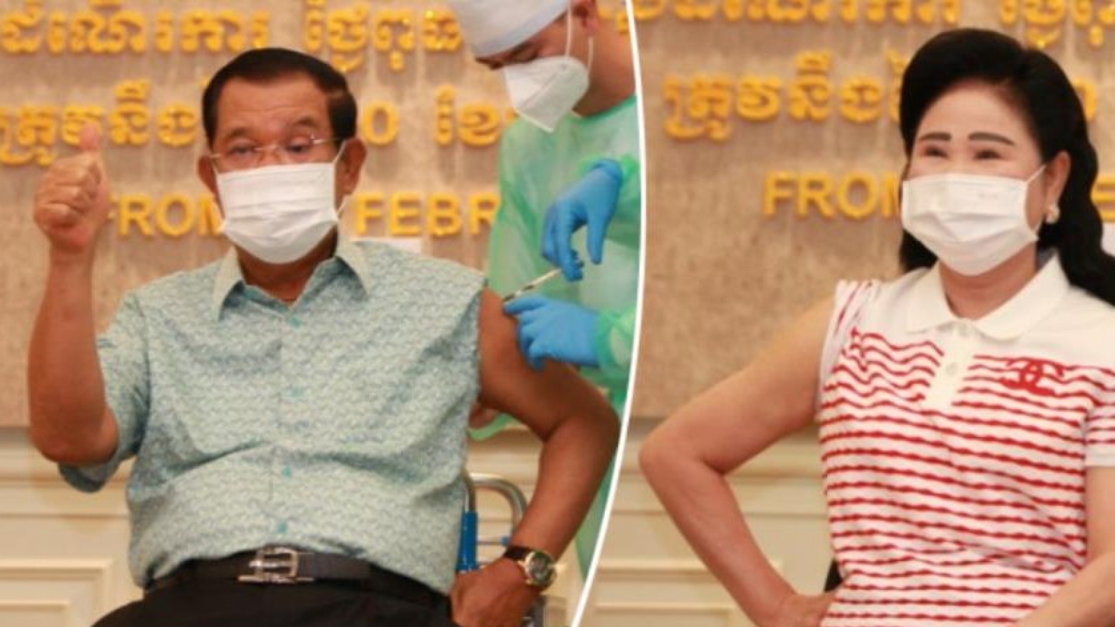 Thủ tướng Hun Sen tiêm vaccine ngừa Covid-19, dịch bệnh ở Campuchia tiếp tục phức tạp
