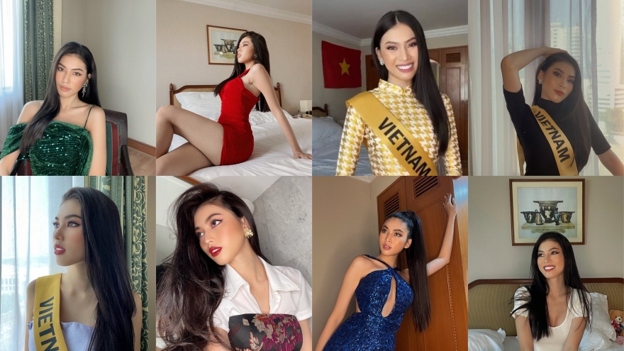 Á hậu Ngọc Thảo khoe bộ sưu tập thời trang cách ly khi tham dự Miss Grand International