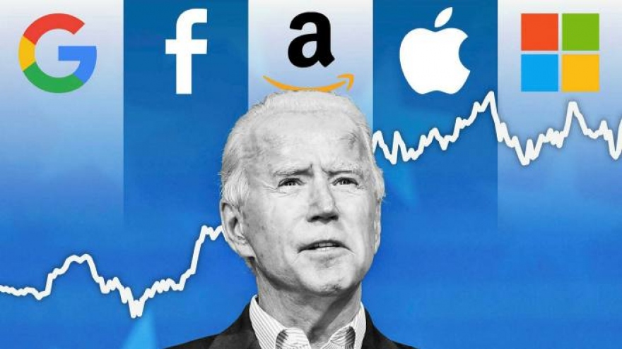 “Cuộc đấu đầu tiên” giữa Tổng thống Joe Biden và Bộ Tứ Big Tech