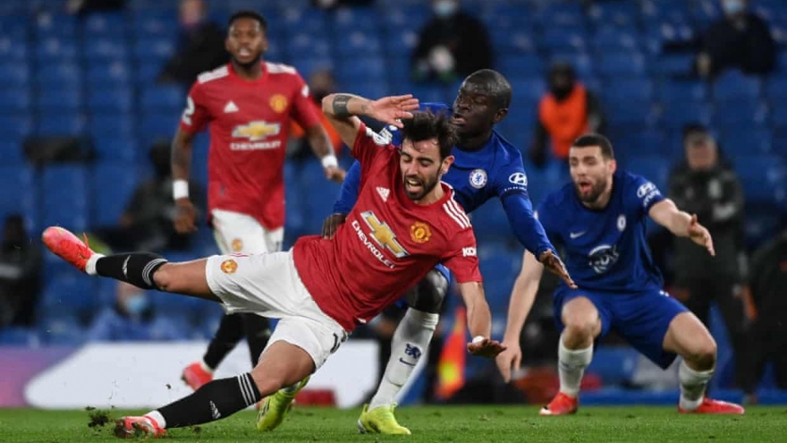 Chấm điểm Chelsea 0-0 MU: Bruno Fernandes “mất điện” trước N’Golo Kante