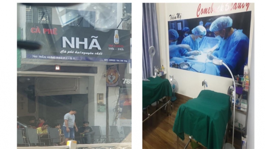Phát hiện căn nhà kinh doanh cà phê có thêm hoạt động phẫu thuật thẩm mỹ
